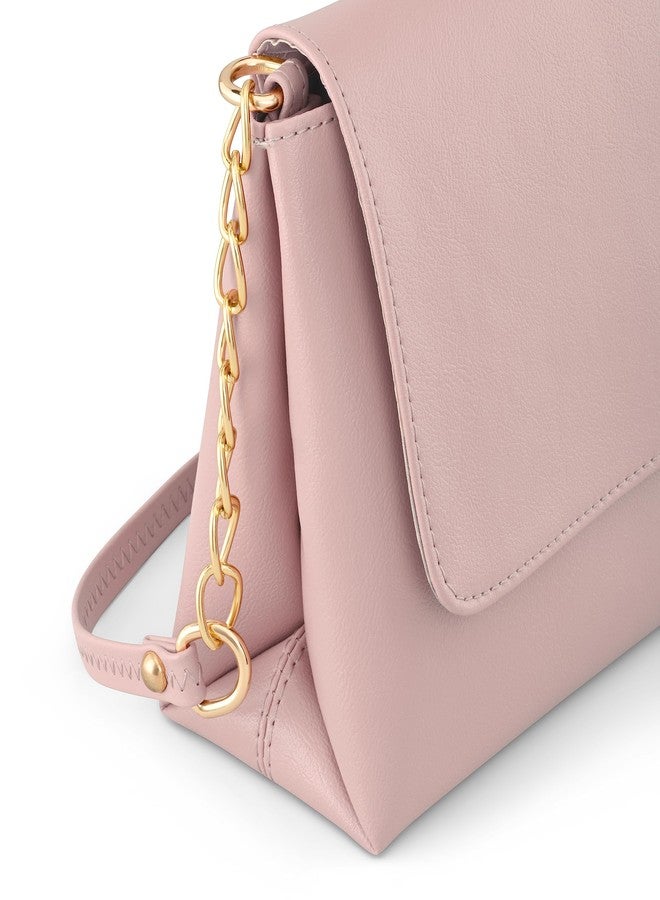 Fastrack PU Structured Sling Bag for Women, Girls and Ladies | Comes with Half Chain Sling Straps | Ladies Purse Handbag - Image 5